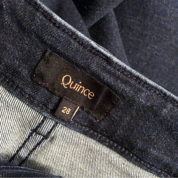 Quince Bella Stretch Patch Pocket Wide Leg Jeans Midnight Blue - Picture 4 of 6
